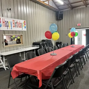 Table set up for our party