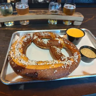 This pretzel is Huge! It could definitely be for 2 people and it's like $12.