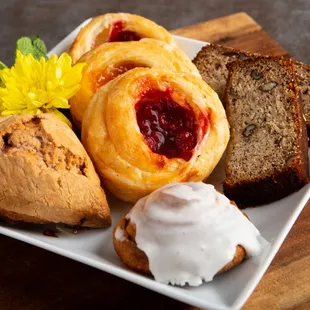 Assorted breakfast treats. Offered through Celebration Catering