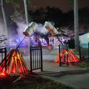 Entrance to s'mores area