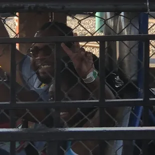 Kenn and Joy on go carts