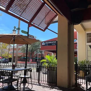 Outside seating is great.