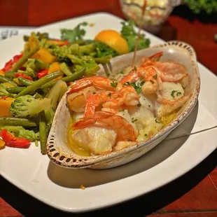 Scrod, Shrimp &amp; Scallops baked in Oil
