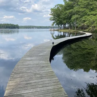 The bridge over the water to the gazebo