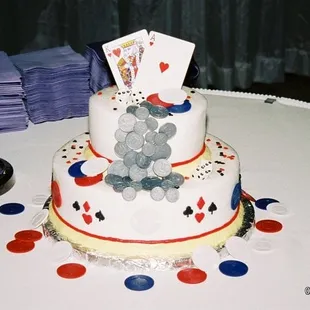 Gambling themed groom&apos;s cake - very popular!