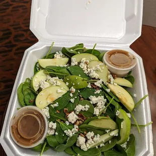 Spinach and Apple Salad.