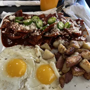 Red chilaquiles