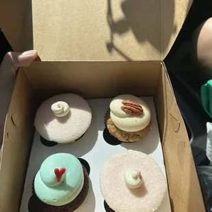 a box of cupcakes