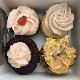 Clockwise from top left- Chardonnay strawberry lavender, apple, German chocolate, strawberry truffle