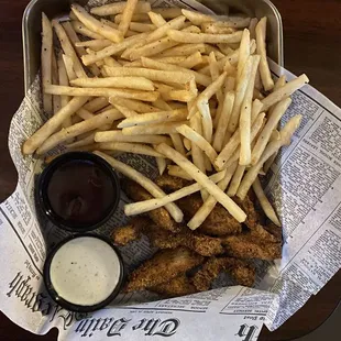 Chicken tenders and fries