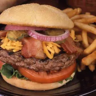 Celebrity's Burger and Fries made fresh to order