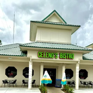 Front of restaurant.