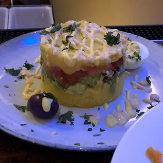 Causa de Avocado and Tomato