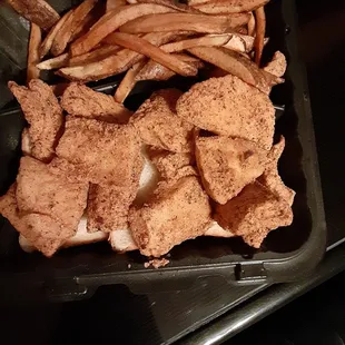 Catfish nuggets and fries