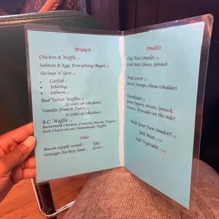 Brunch menu