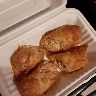 Salmon egg rolls