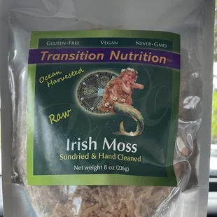 a bag of irish moss