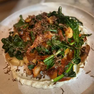 a plate of food on a table