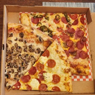 Pizza by the slice... big slices!
