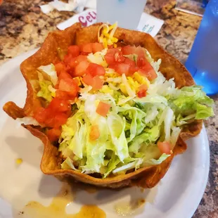 Taco salad- pretty good but very basic