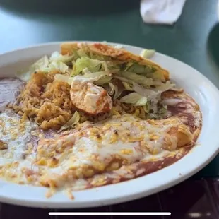 a plate of food on a table