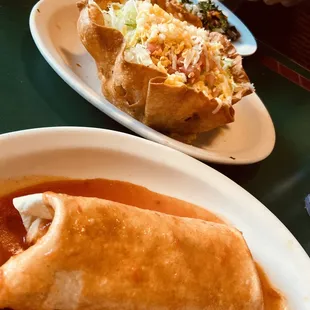 Taco Bowl, Super Burrito, and Tacos a la cart