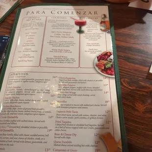 sushi and sashimi, menu