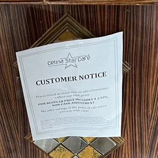 customer notice
