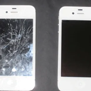 before and after photos. i pod, i pad, i phone 4 and i phone 5 repair