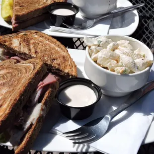 Pastrami and pasta salad