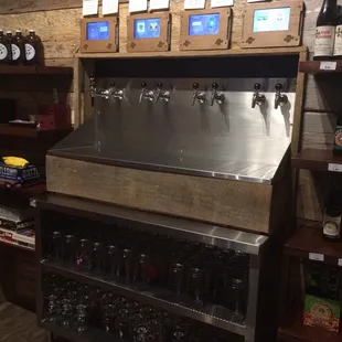 Pour your own beer, wine is also available