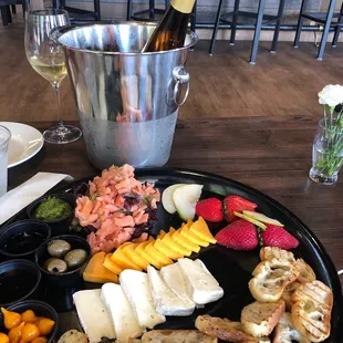 Charcuterie cheese and meet board with great add on pairings