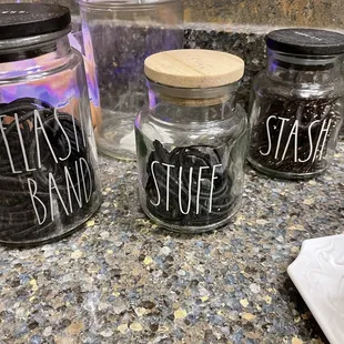 Cute and thoughtful extras in the ladies room