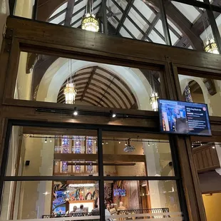 Back of restaurant with alter dining area