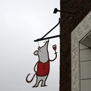 a sign on a building