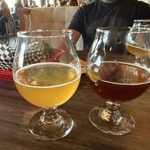 Passion fruit saison and Barleywine Bourban age