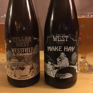 Westfield and Make Hay, farmhouse ales by Cellar West Artisan Ales, Lafayette, Colorado, USA