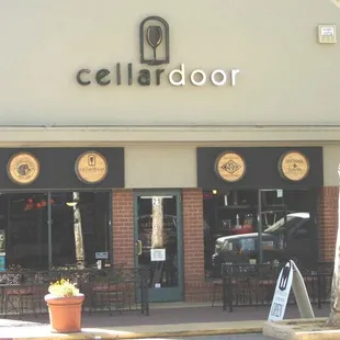 the front of the cellar door