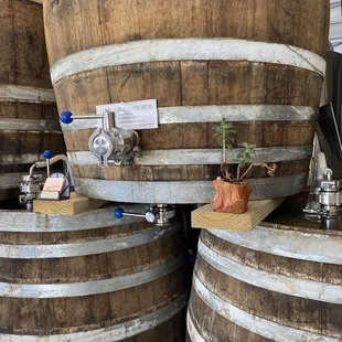 barrels stacked on top of each other