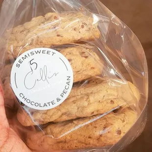 Semi Sweet chocolate and pecan