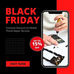 Black Friday: Up to 15% Off Mobile Phone Repairs