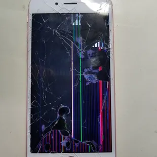 iPhone 6s cracked LCD