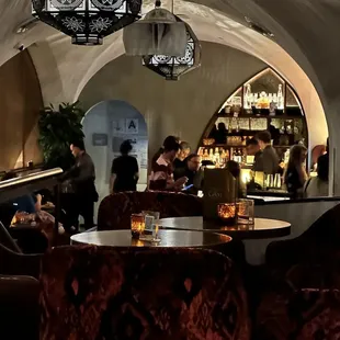 people sitting at tables