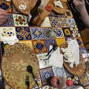 Cleaned almost licked clean plates