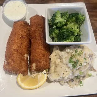 Fish and Chips Dinner - I subbed in mashed