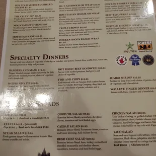 Menu side 2