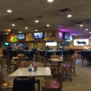 tables, chairs, and televisions