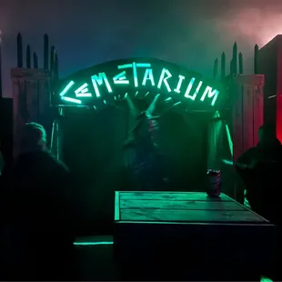 Entrance to the larger haunted house