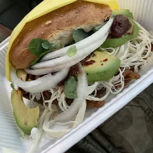 Milanesa con chipotle. That chipotle sauce is on point. Great portion size.