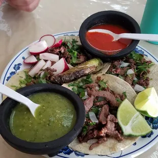Tacos carne asada